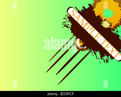 grungy floral design with sample text Stock Photo - Alamy