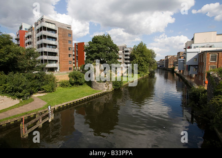 Norwich river wensum Norfolk East Anglia England uk gb Stock Photo