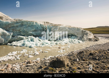 the Russell Glacier in Greenland melting rapidly due to global warming Stock Photo