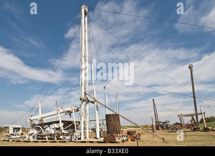 Texas Midland Permian Basin Petroleum Museum antique oil drilling rig Stock Photo