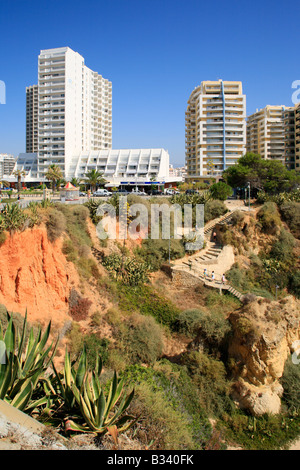 hotels at Praia da Rocha, Algarve, Portugal Stock Photo