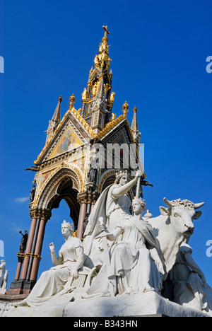 Albert Memorial close-up, Kensington Gardens, London Stock Photo