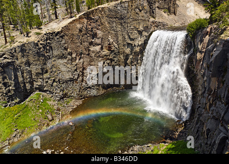 Rainbow Falls in Mammoth Lakes, California Stock Photo
