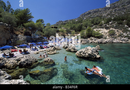 Anthony Quinn Bay nearby Faliraki on Rhodes Island Dodecanese Greece Stock Photo