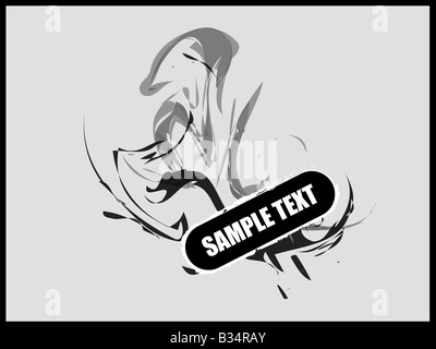 swirly design with text box Stock Photo