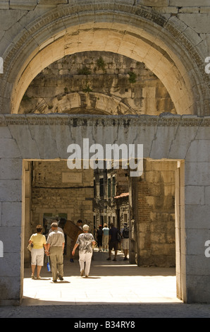 Split's Golden Gate to the Palace of Diocletian Stock Photo