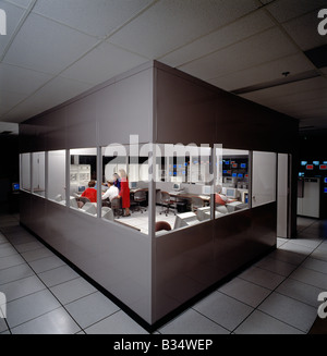 Workers in a laboratory used to test new computer equipment operability Stock Photo