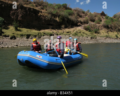 White Water rafting in Peru, South America Stock Photo