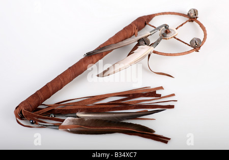 Native American Navajo Medicine Wheel on a white background Stock Photo