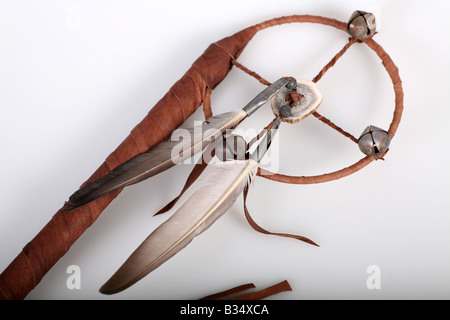 Native American Navajo Medicine Wheel on a white background Stock Photo