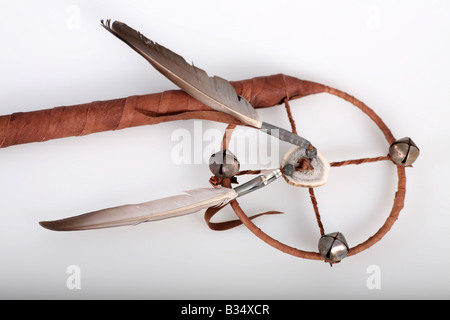 Native American Navajo Medicine Wheel on a white background Stock Photo