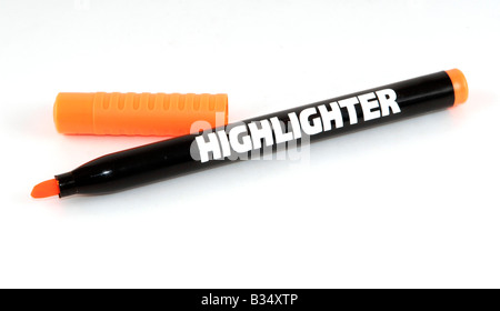 orange Highlighter Stock Photo