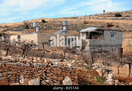 A substantial but run-down Palestinian home in the West Bank, between Jerusalem and Hebron- near to Gush Etzion. Stock Photo