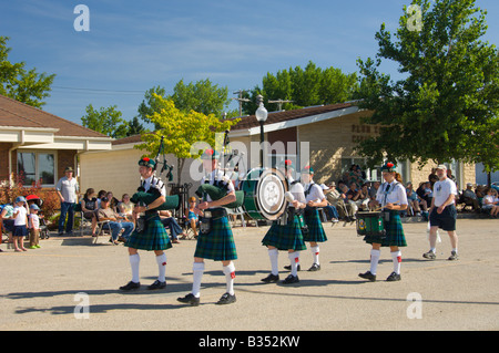 The Plum Coulee Manitoba Plum Fest parade a summer festival in southern Manitoba Canada Stock Photo