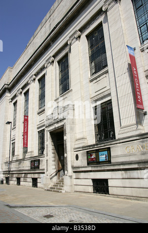 City of Sheffield, England. Named after John George Graves, the Graves Art Gallery and Central Library at Surrey Street. Stock Photo