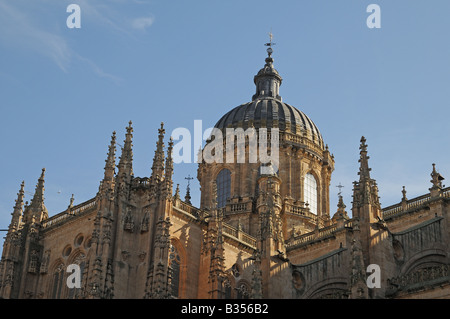 The dome and pinnacles of the late gothic style New Cathedral Catedral Nueva Salamanca Spain Stock Photo