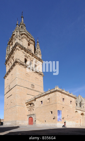 The bell tower of the late gothic style New Cathedral Catedral Nueva Salamanca Spain Stock Photo