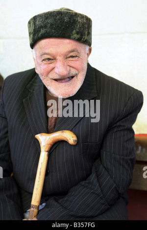 An old man smiling, Trabzon, Turkey Stock Photo