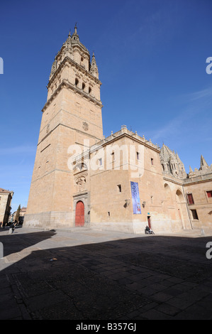 The bell tower of the late gothic style New Cathedral Catedral Nueva Salamanca Spain Stock Photo