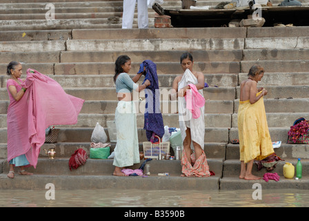 Indian woman taking a bath, India, Asia Stock Photo - Alamy