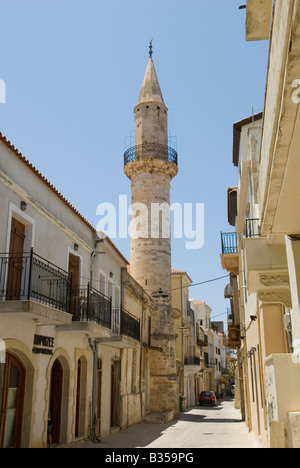 The Minaret of Achmet Aga in Hatzimichaly Daliani Street Chania Crete Stock Photo