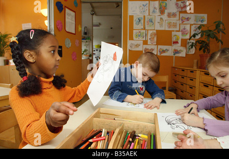 Children in a nursery school in Berlin, Germany Stock Photo