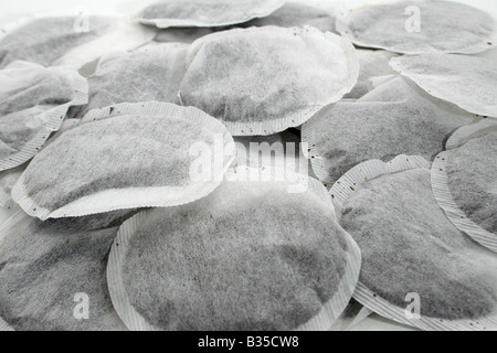 A pile of teabags Stock Photo