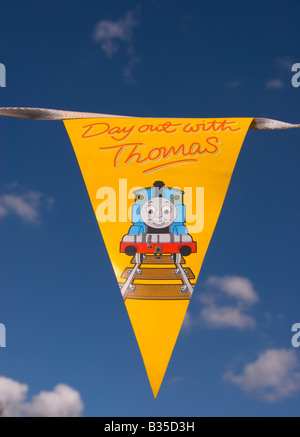 Day out with Thomas flag at Bressingham,Norfolk,uk Stock Photo