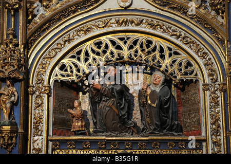 Detail of Interior of the Capilla Dorada Golden Chapel or de Todos los Santos in the New Cathedral Salamanca Spain Stock Photo