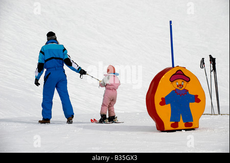 Children's ski school - Innsbruck Austria Stock Photo
