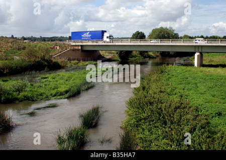 Bridge on Barford by pass road crossing River Avon, Warwickshire, England, UK Stock Photo