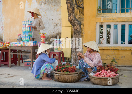 A street market scene in Hoi An, Vietnam Stock Photo