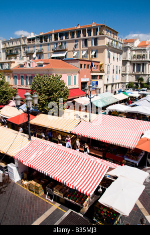 Cours Saleya Market, Old Town of Nice, Cote d'Azur, France Stock Photo
