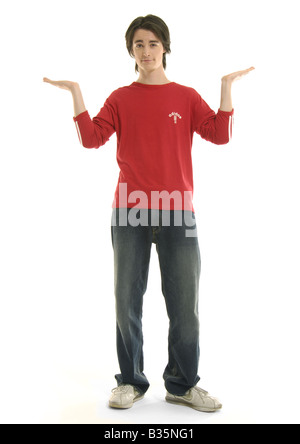 Portrait of a young man gesturing Stock Photo