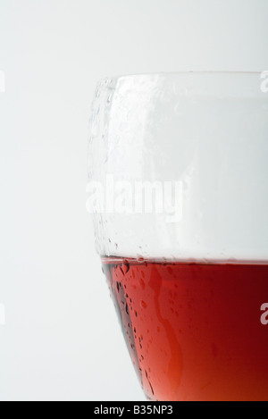 Glass of chilled rose wine, close-up Stock Photo