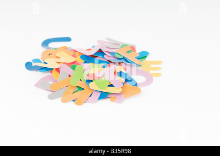 Colorful alphabet letters in a heap Stock Photo