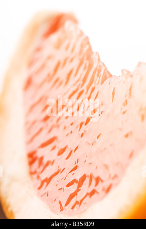 Grapefruit slice, extreme close-up Stock Photo