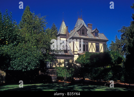 Rhine House, Victorian architecture, Beringer Vineyards winery, Saint Helena, Napa Valley, California, United States, North America Stock Photo