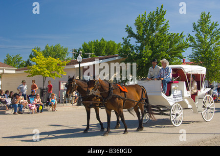 The Plum Coulee Manitoba Plum Fest parade a summer festival in southern Manitoba Canada Stock Photo