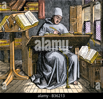 Scribe copying manuscripts in the Middle Ages For sale as Framed Prints,  Photos, Wall Art and Photo Gifts