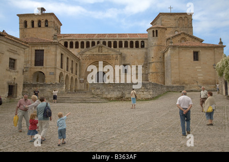 Colegiate de Santa Juliana in Santillana del Mar in the north of Spain Cantabria Stock Photo