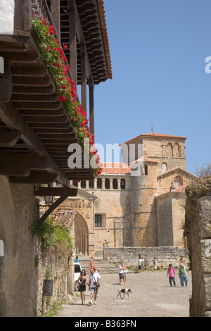 Colegiate de Santa Juliana in Santillana del Mar in the north of Spain Cantabria Stock Photo