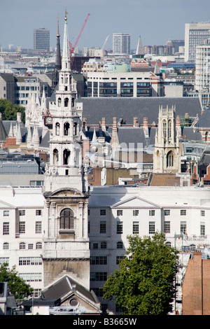 Spire of St Brides Church. London, England Stock Photo