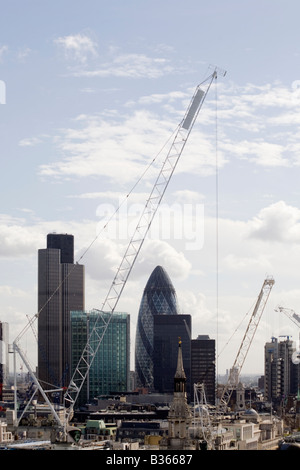 Construction work in The City of London Stock Photo