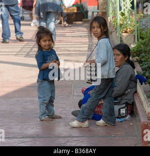 Beggars in Ensenada Stock Photo