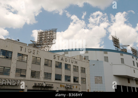 Detroit s Tiger Stadium being torn down on Monday July 14 2008 Stock Photo