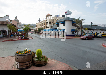 Street Corner in the Tourist area of Ensenada, Baja California, Mexico Stock Photo