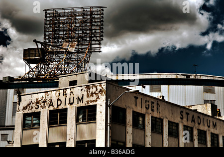 Detroit s Tiger Stadium being torn down on Monday July 14 2008 Stock Photo