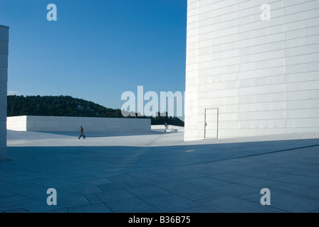 Detail from the roof of the new opera house in Oslo Norway Stock Photo