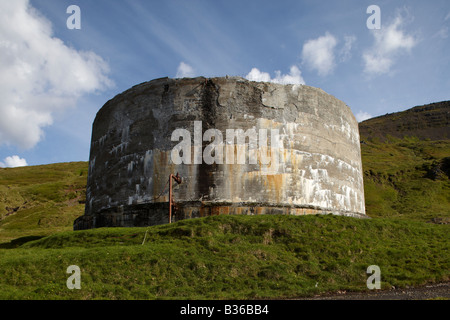 Old houses in Ingolfsfjordur Strandir Iceland Stock Photo